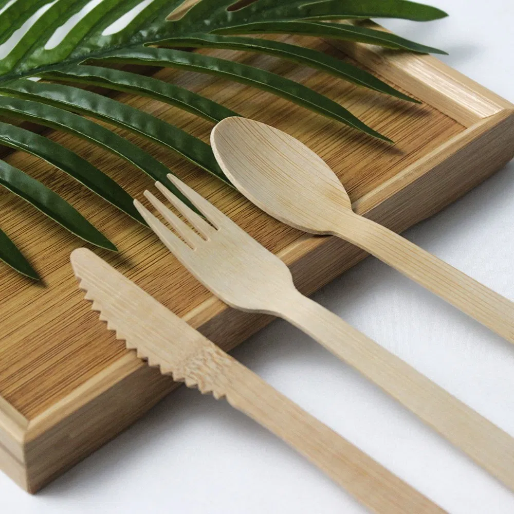 Disposable Home Camping Use Bamboo Dinnerware/Tableware/Cutlery Set