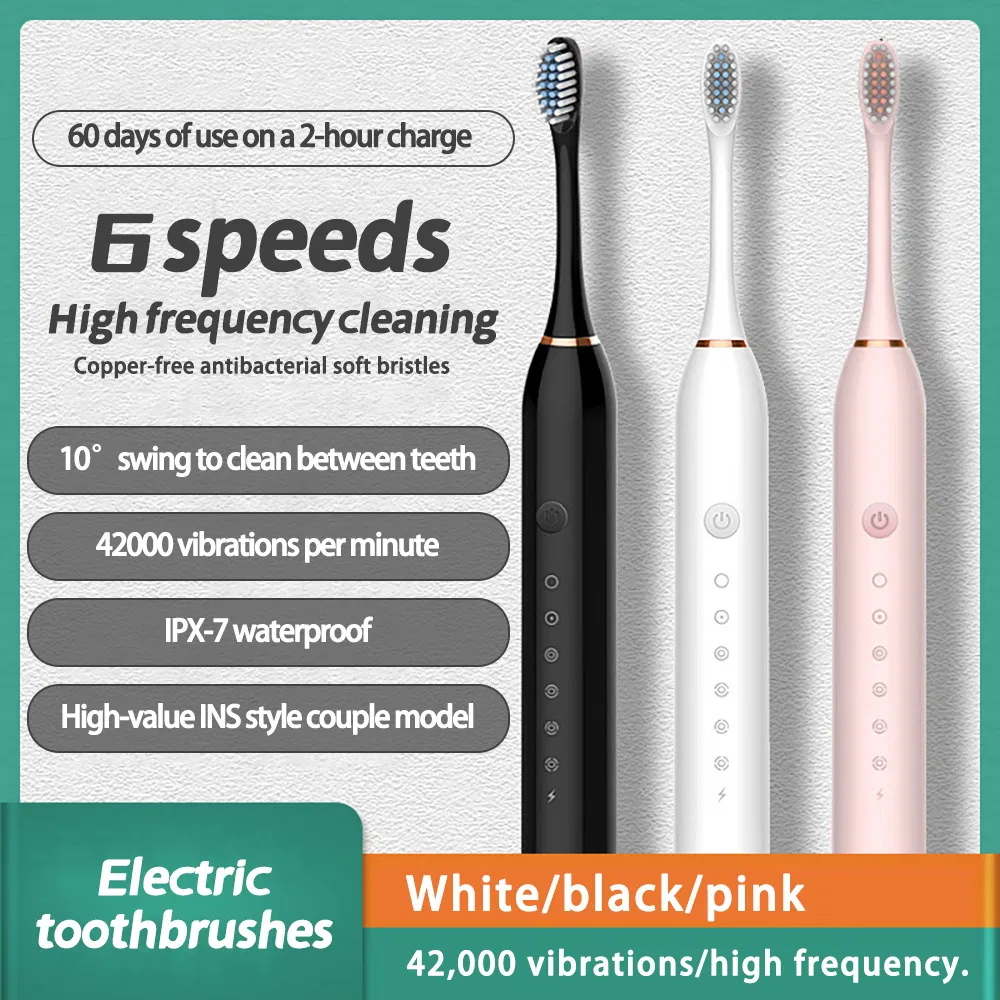 Soft Bristles Automatic Charging Teeth Cleaning Tool Electric Toothbrush for Adults Couples