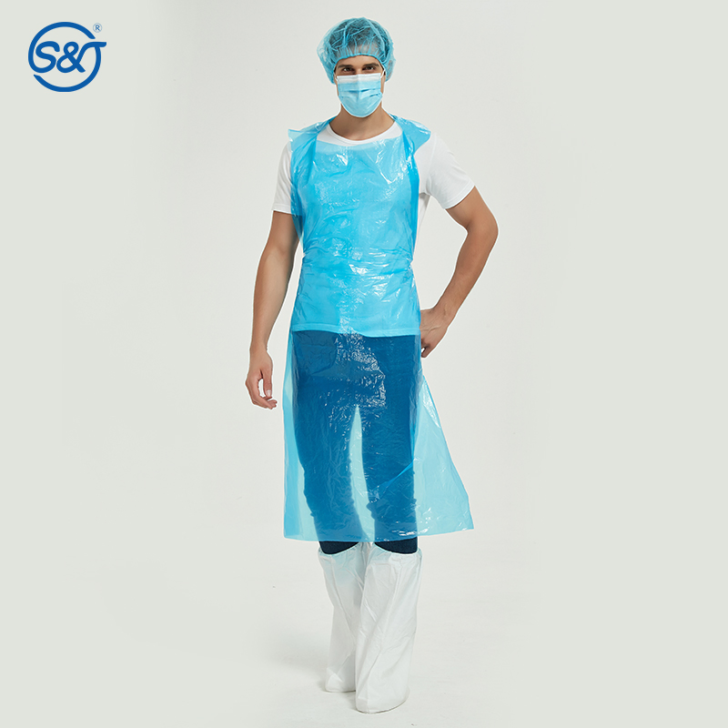 Cleaning Disposable Plastic PE Apron Waterproof Plastic Disposable PE Apron Biodegradable Disposable Aprons