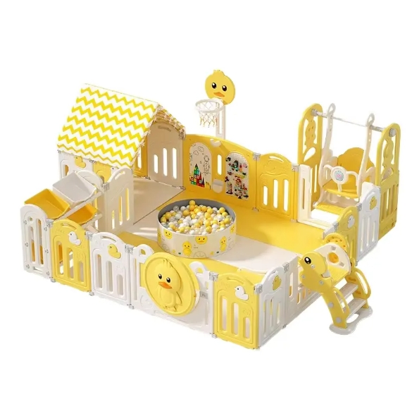 Safe Indoor Home Playpen for Babies Baby-Safe Plastic Fence Guard for Living Room Crawling Mat Indoor Play Space