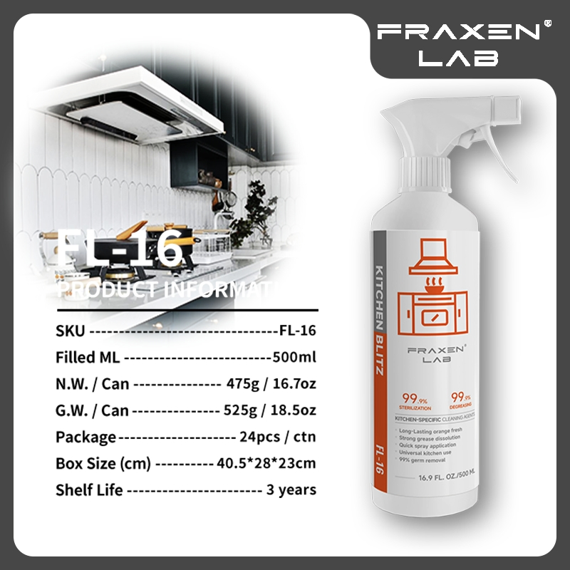 High-Performance Multi Purpose Oil Remover Grease Cleaner Household Cleaner Spray for Kitchen Surfaces