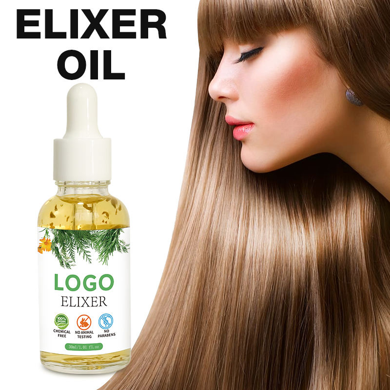 Private Label Rosemary All Natural Formula Hair Growth Oil Serum Nourishing Green Tea Nourishes Scalp Rapid Organic Elixer Oil