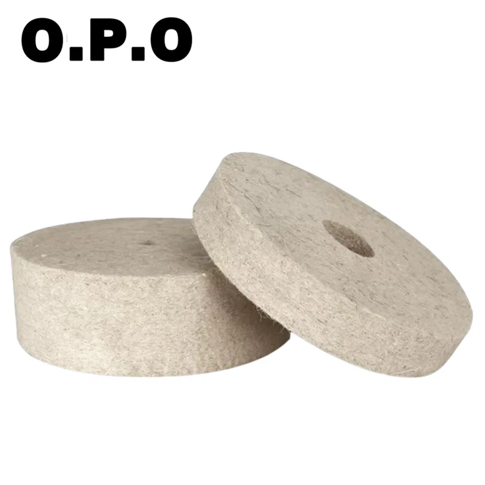 100% Pure Flat Disc White Wool Felt Buffing Polishing Wheel for Glass