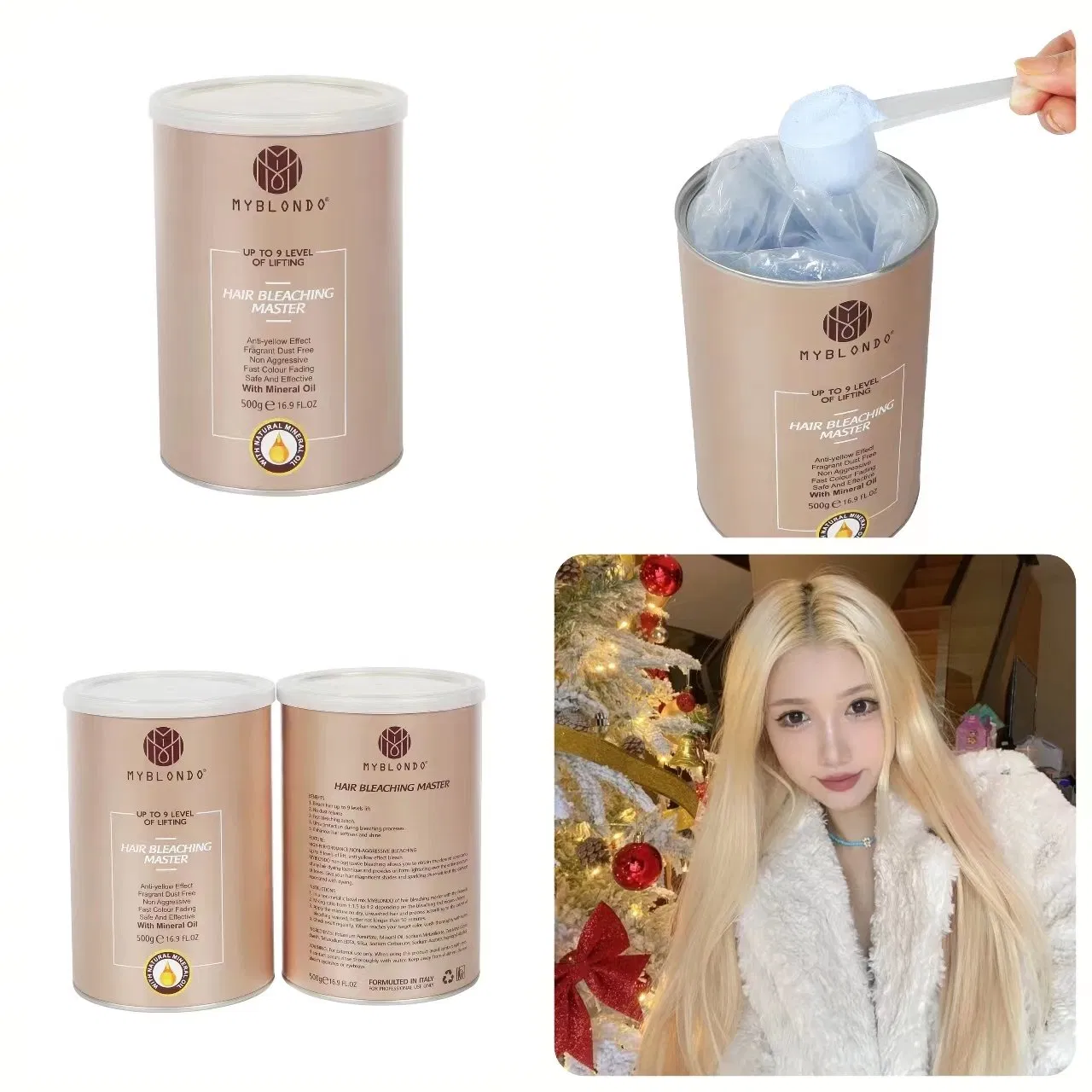 Free Sample Hair Bleach Dye Powder up to 9/10/11 Level Lightening