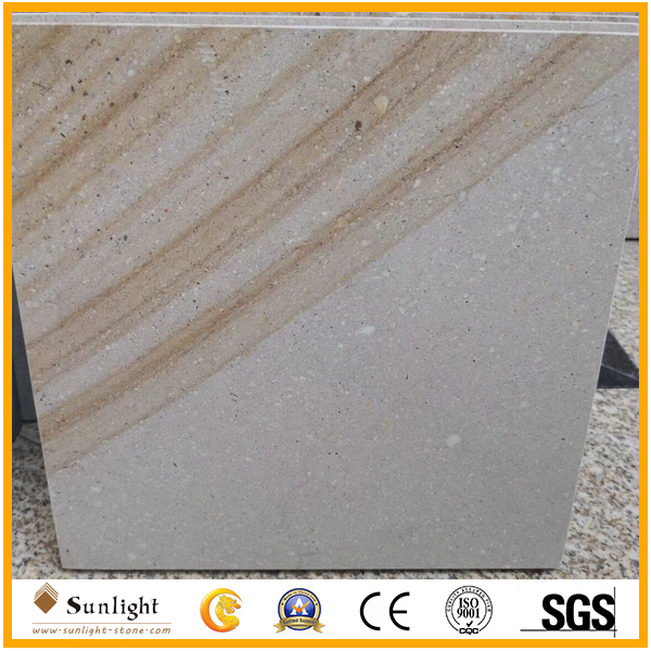 Natural Yellow Sandstone Tile for External Wall Cladding, Flooring