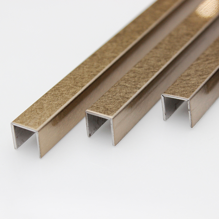 Stainless Steel Tile Trim U Shape 304 Grade Metal Tile Profile