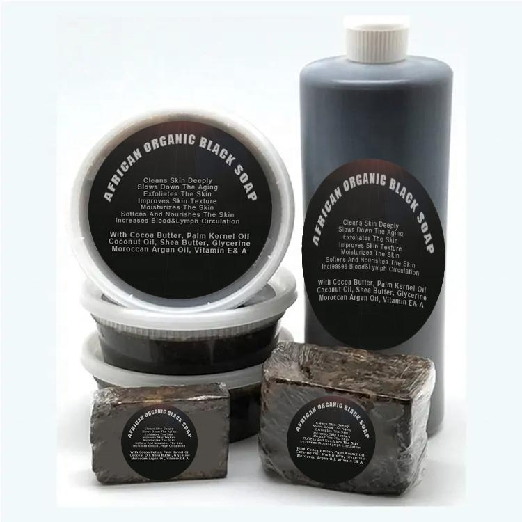 Whitening Face Body Hair Scrub Black Soap