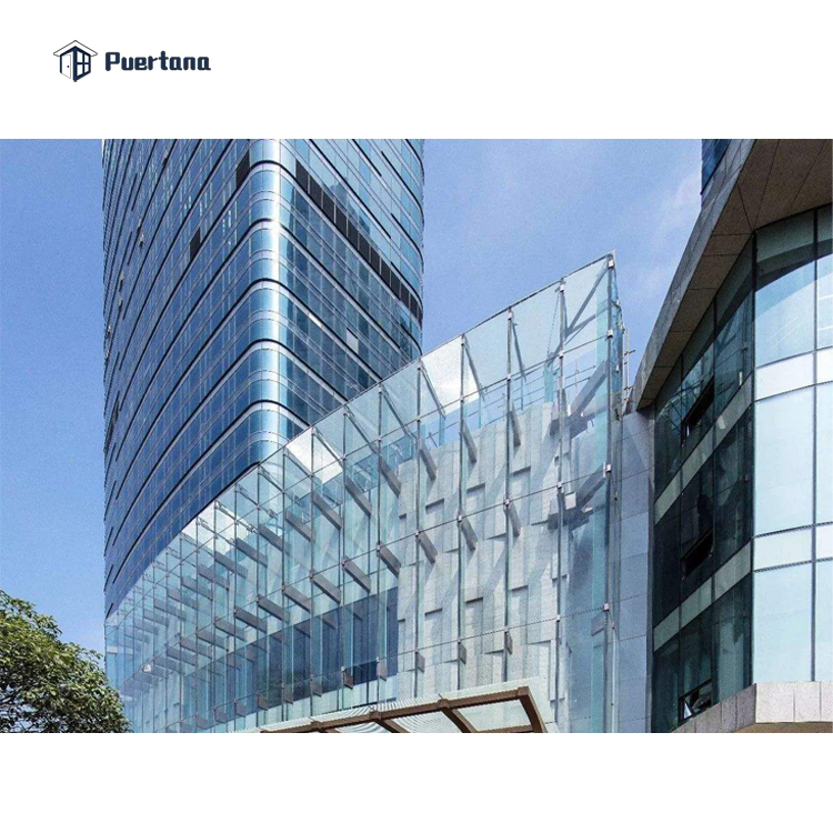 Large Picture Window Curtain Walls Facade Fixed Glass Windows for House Drawing Room