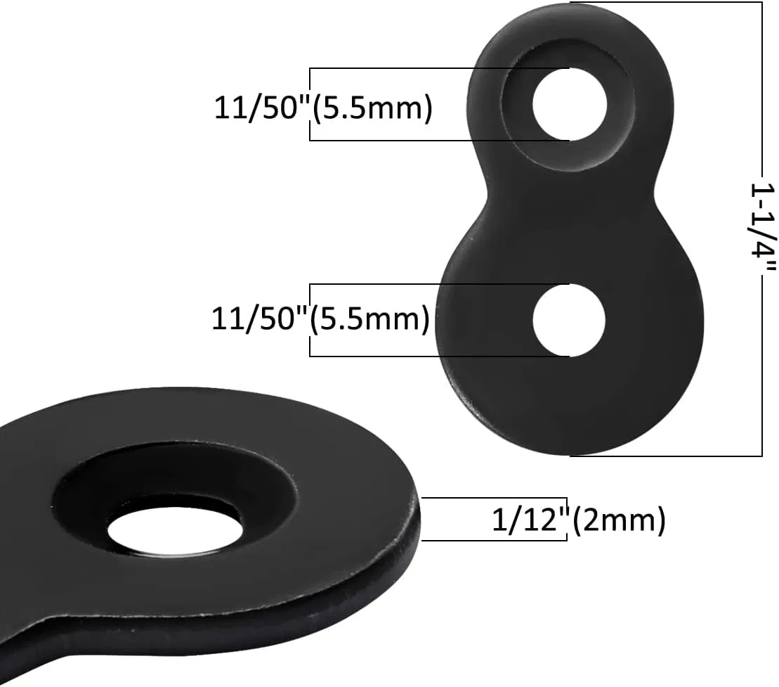 Figure 8 Fastener, Heavy Duty Desk Fastener, Desk Clamp Desk Connector Bracket (Black)