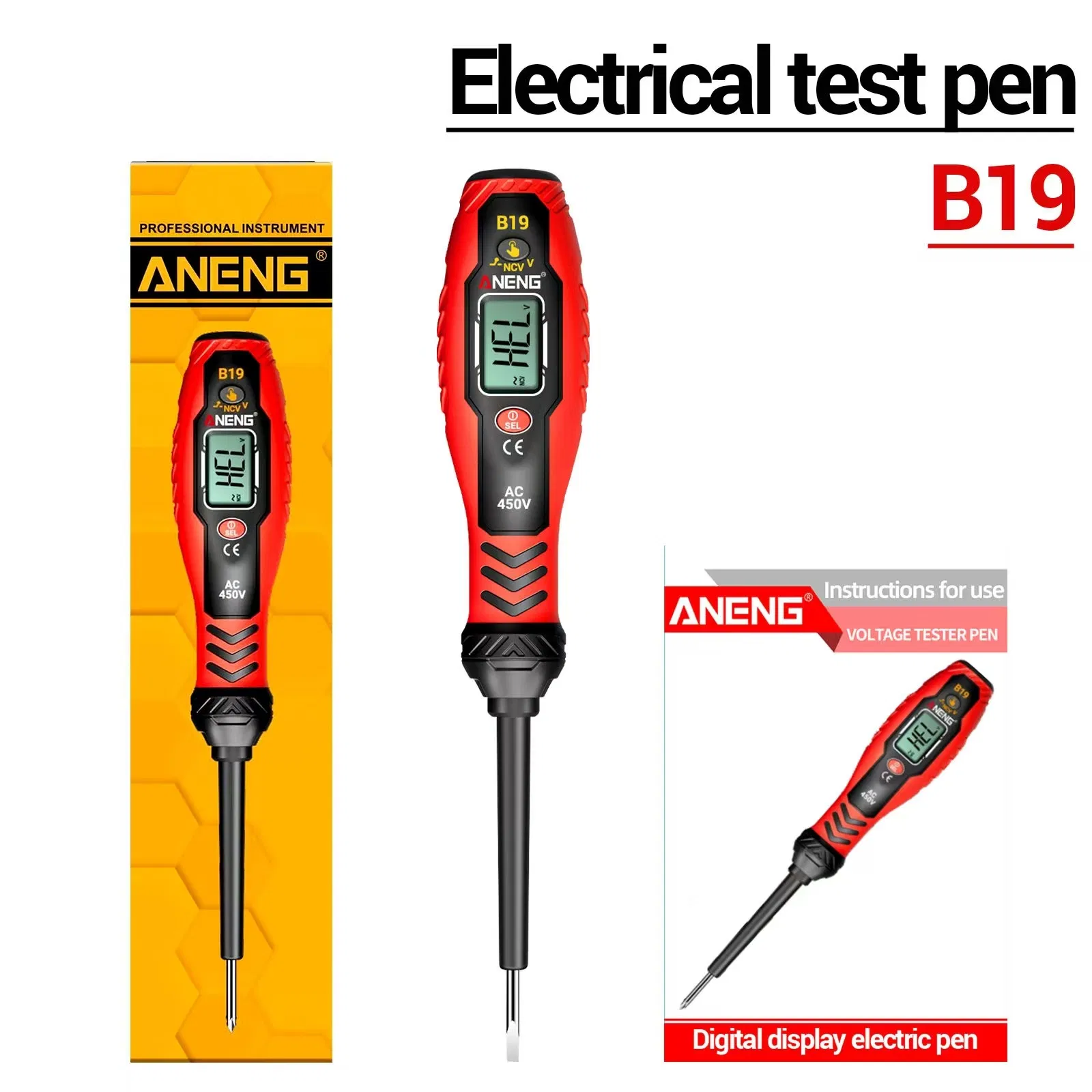 Тестер-отвертка B20 с изоляцией, двойного назначения