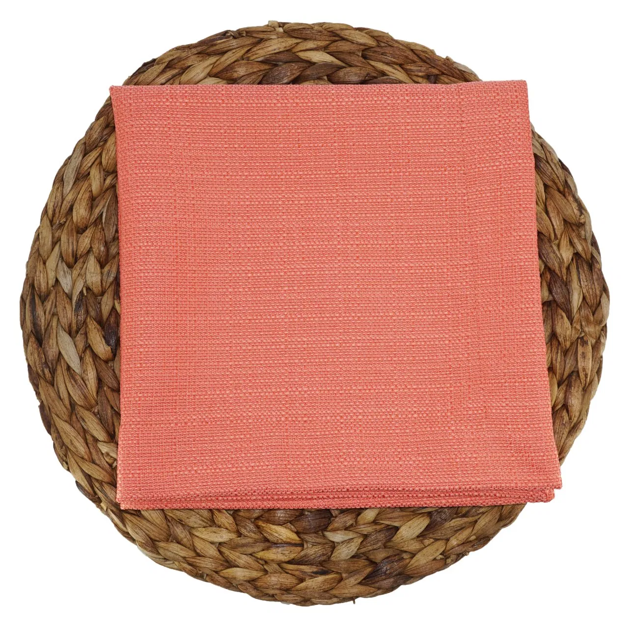 Coral Versatile Oxford Texture Table Linens & Napkins - Premium Fabric for Elegant Events
