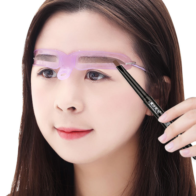 Handheld Eyebrow Card for Ladies 8-Piece Full Set Thrush Card Stencils Eyebrow