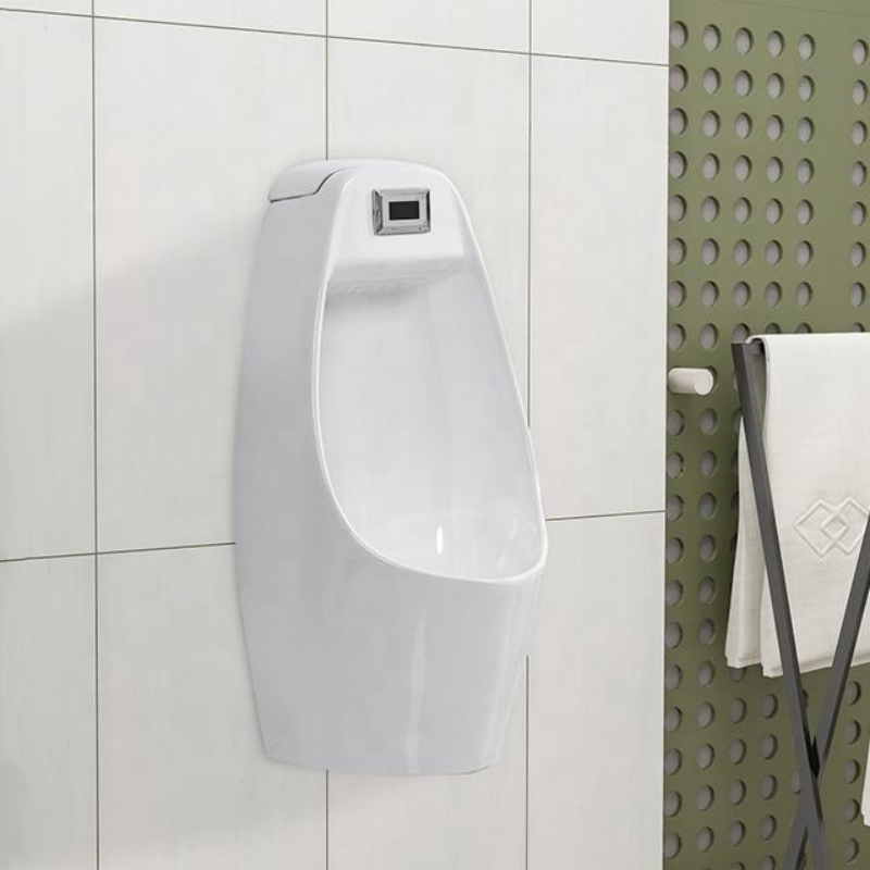 Bathroom Ceramic Waterless Urinal Toilet Wall Mounted Urinal with Automatic Sensor