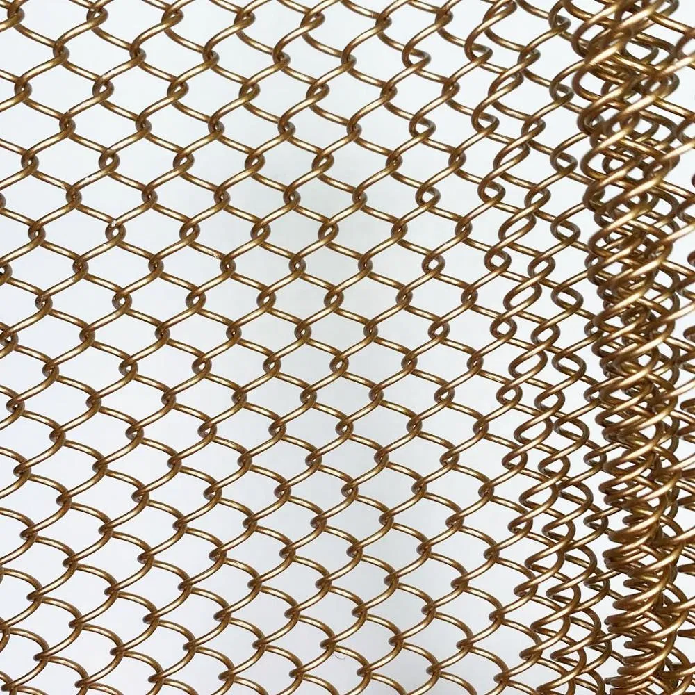 Interior Decorative Metal Mesh Room Divider Drapery Curtain Fabric