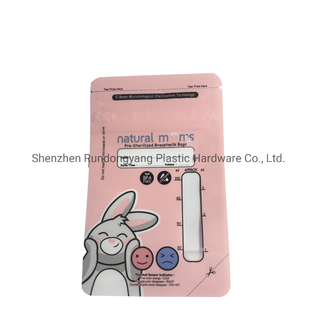 BPA Free Breast Milk Storage Bags Food Grade Custom Printed Plastic Pouch Stand up Ziplock Breastmilk Storage Bag