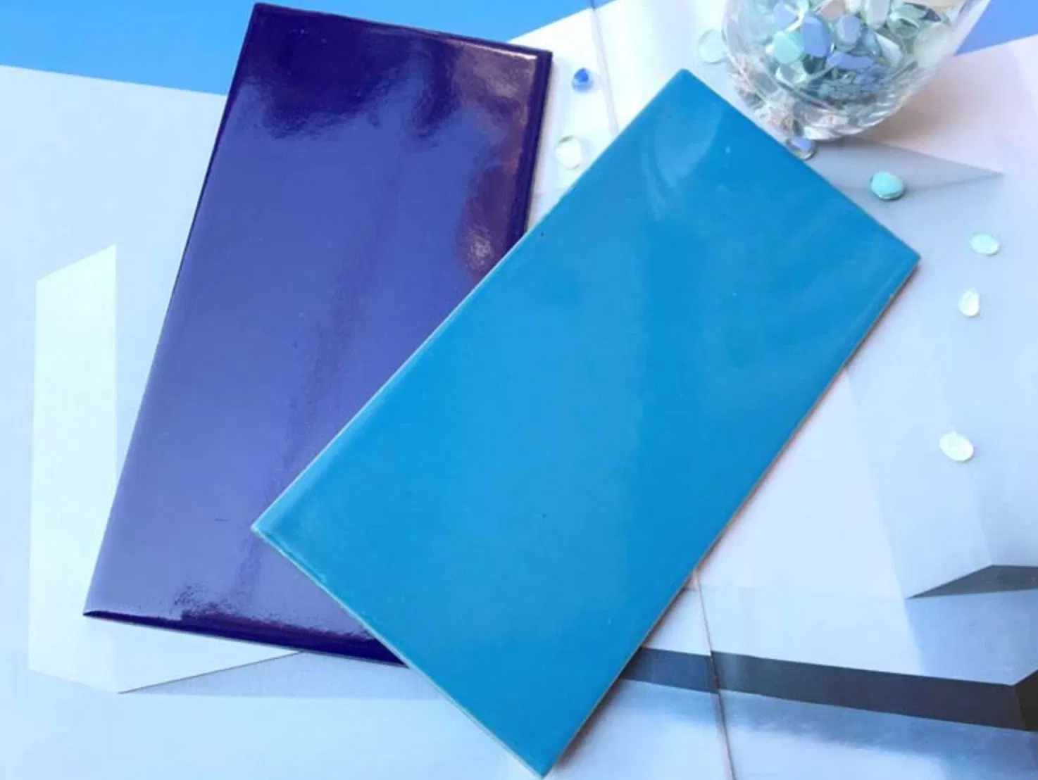 Dark Blue Colour Bathroom Ceramic Wall Tile Swimming Pool Tile