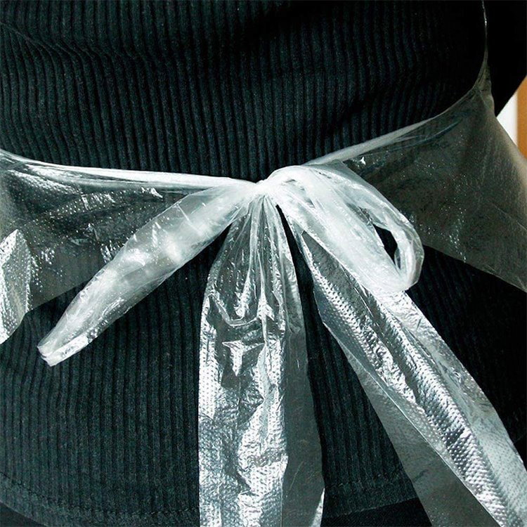 Pack of 10PCS Transparent Adult Bib Plastic Apron Disposable for Beauty Salon