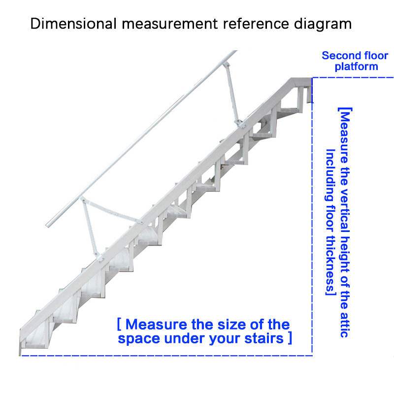 Cast Iron Staircase Wall-Mounted Folding Staircase for Home Use
