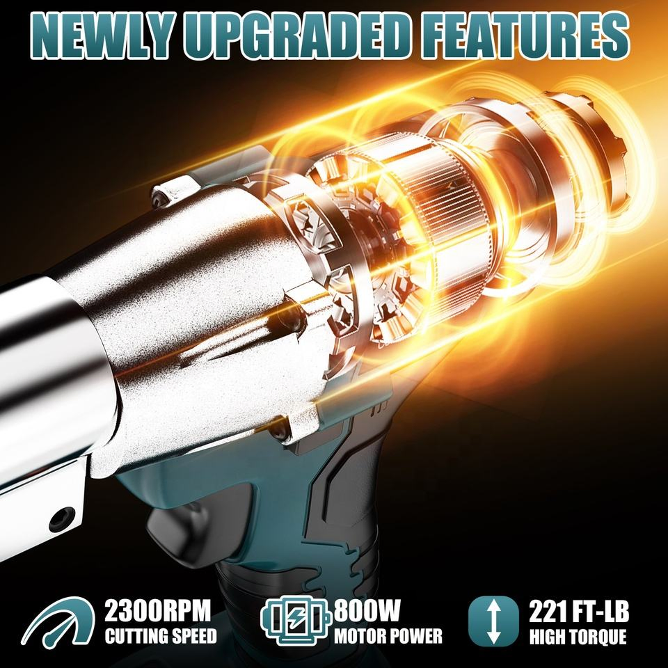 Аккумуляторные ножницы по металлу 800W