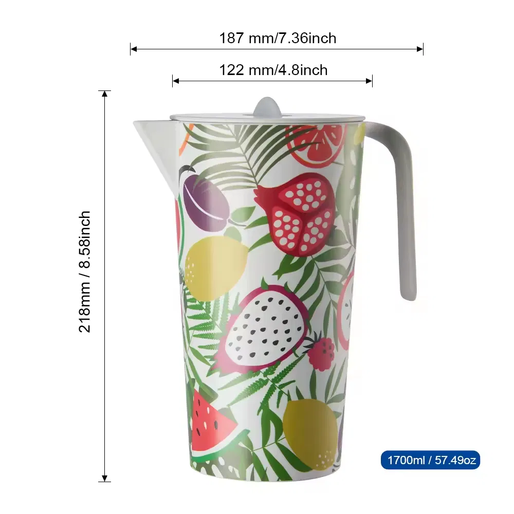 Eco-Friendly Recycled Plastic RPET Melamine Water Jug with Lid