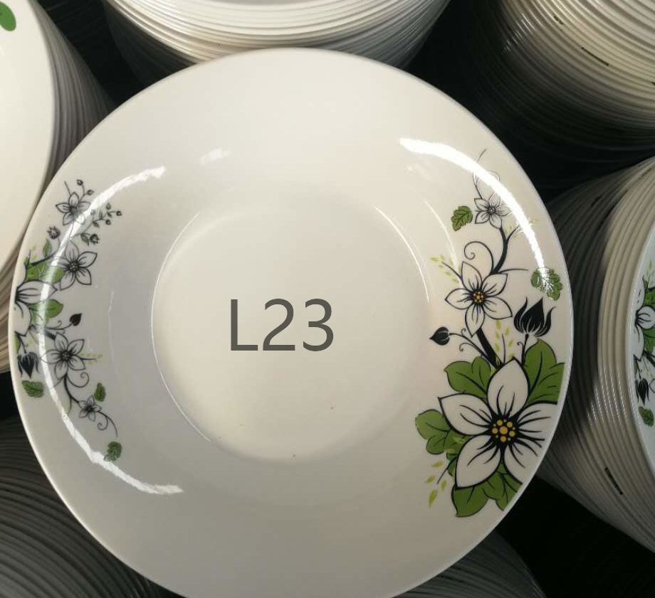 9.2"Soup Plate Cheap Decal Porcelain Ceramics Tableware