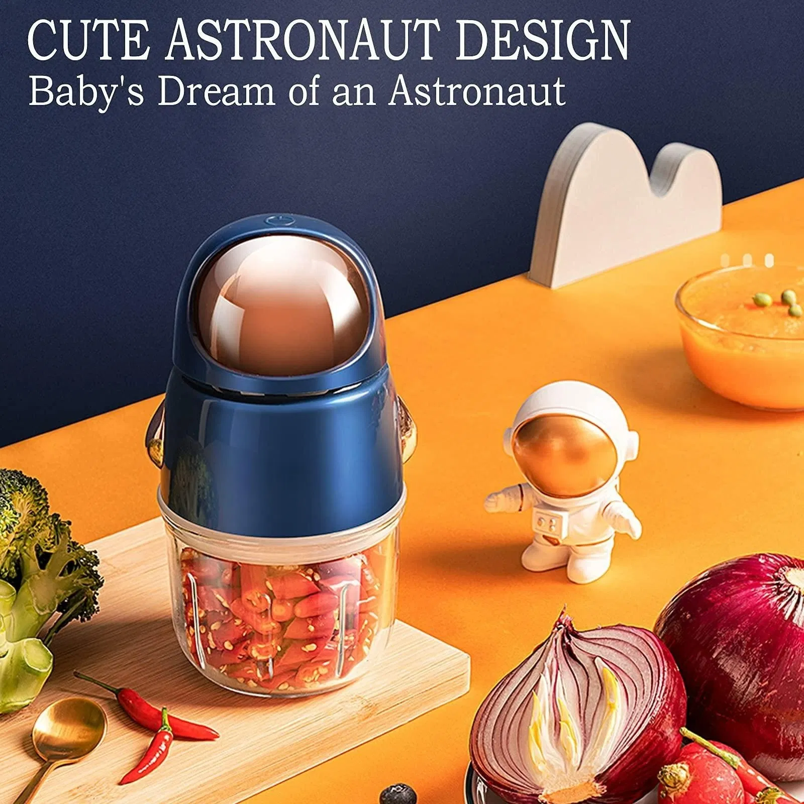 Fashionable Mini Cute 1.2 Cup Glass Bowl 6 Blade Electric Food Blender