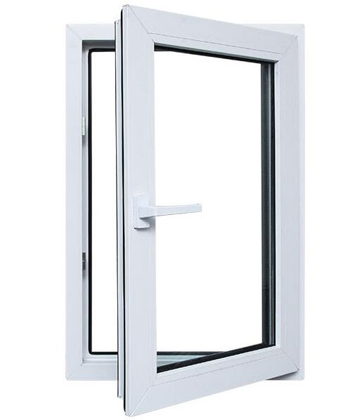 Low Price White Color UPVC Vinyl Casement Glass Window Hinged Window