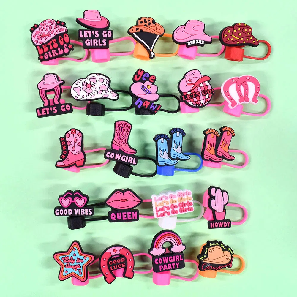 Stylish Western Cowboy Straw Cover for Drink Decoration