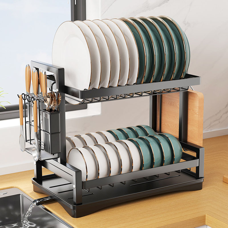 Hot Selling Customizable Detachable Thickened Heightened Stable Kitchen Storage Rack Dish Drain Rack