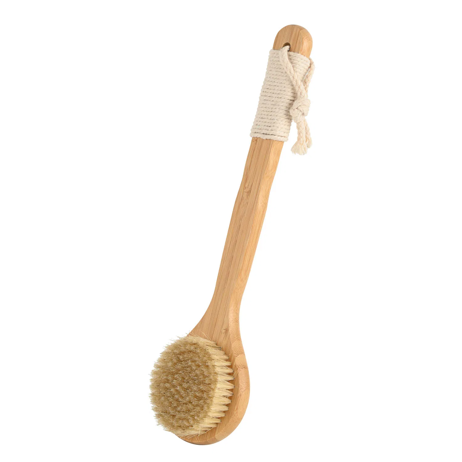 Wooden Bath Brush, Bamboo Long Handle Back Scrubber Brush, Dry Body Brush, Eco Friendly Bath Brush, Body Washing Brush, Natural Body Brush