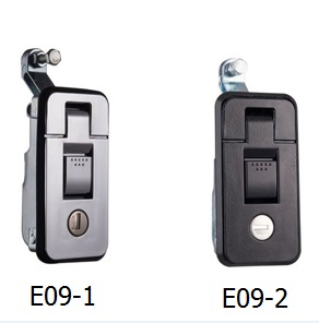 Sandblasted Black Panel Cabinet Lock Latch Bright Chrome Plated for Case Cabinet Box