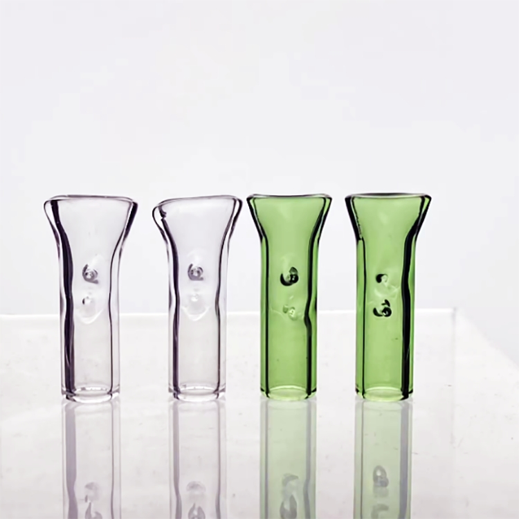 Customized Logo Size 8mm 10mm 12mm Spiral Glass Tips