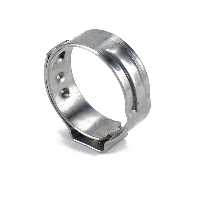 Factory Thin Thickness Stainless Steel Single Ear Hose Fastener Clamps Pex Pipe One Ear Hose Pinch Clamp