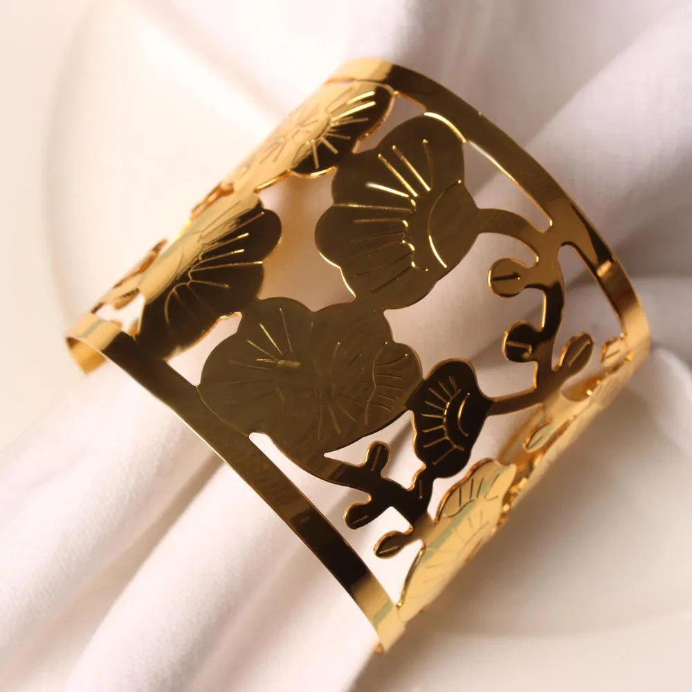 Elegant Ginkgo Leaf Napkin Rings for Weddings and Events