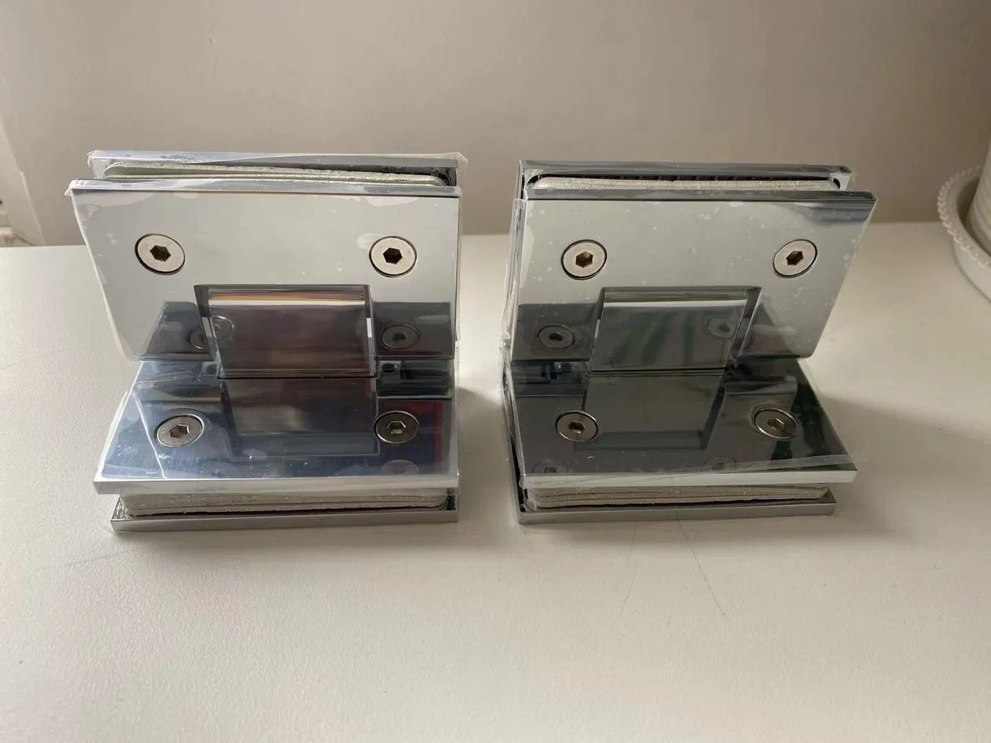 Stainless Steel H Back Plate Wall Mount Glass Shower Door Hinge