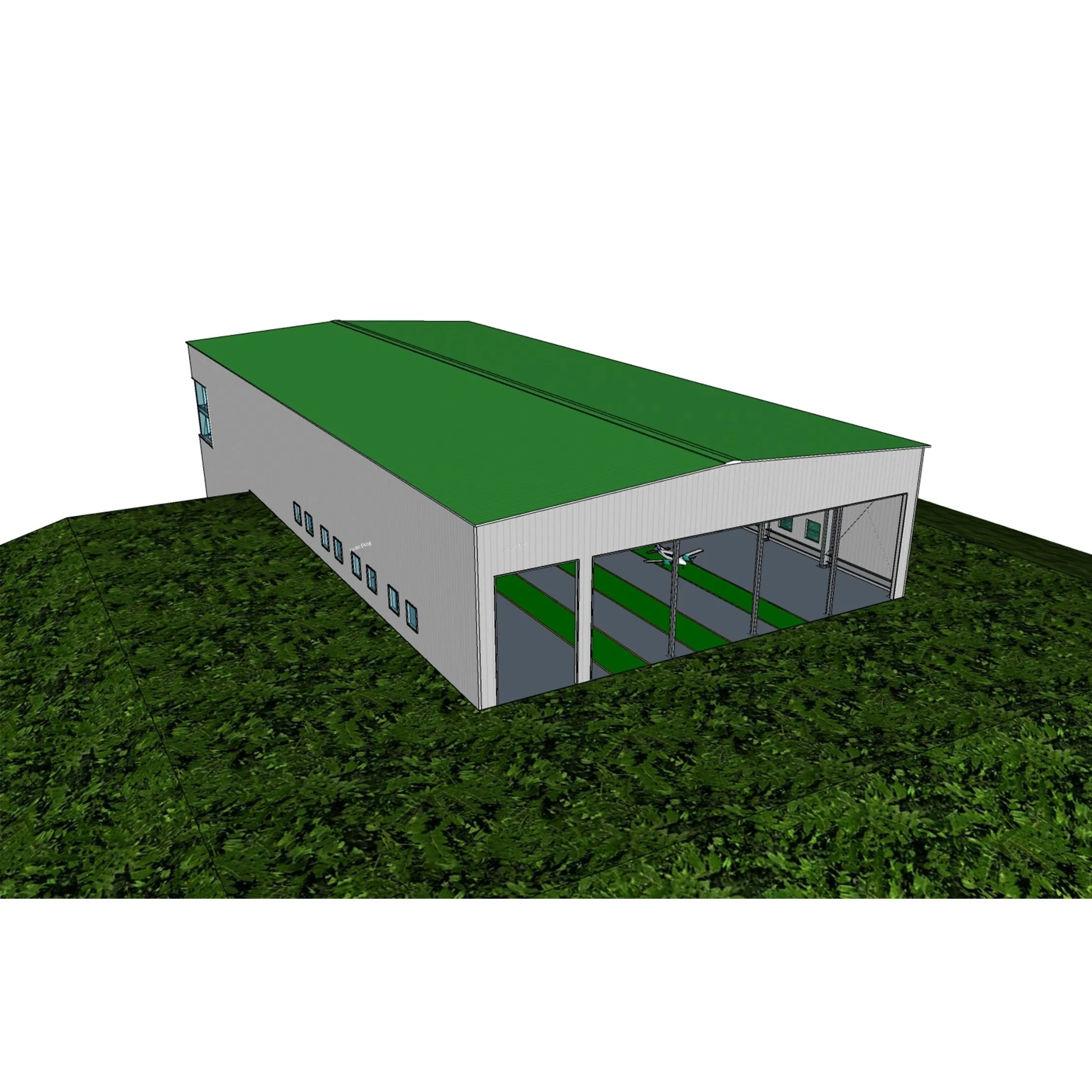 High-Load China Wholesale Customized ISO CE Steel Structure Building Material of Steel Structure Aircraft Hangar with Mezzanine & Curtain Wall