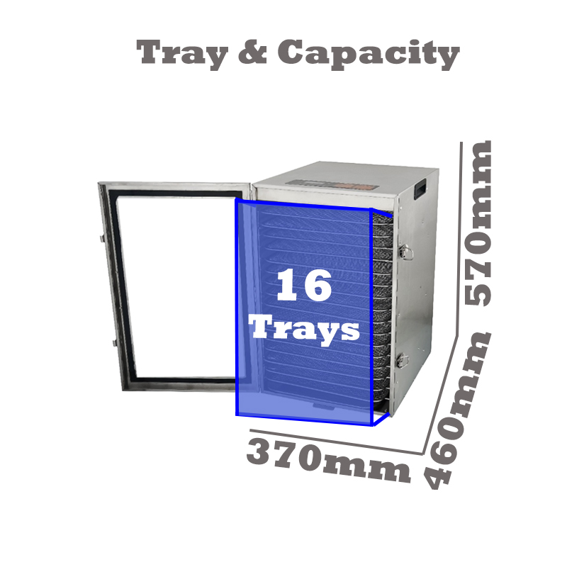 Heavybao Factory Direct Supplier 16 Layer Electric Commercial Snack Pet Food Fruit Dehydrator Dryer