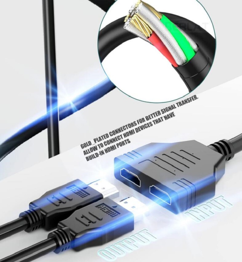 Разветвитель HDMI 1080P для двух мониторов