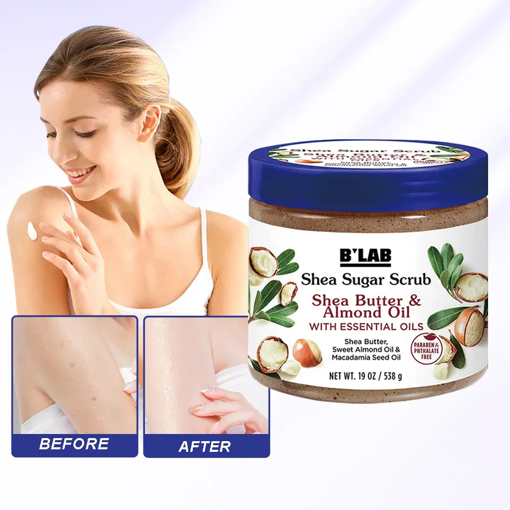 OEM Skin Care Product Almond Oil and Essential Oils Whitening Body Scrub