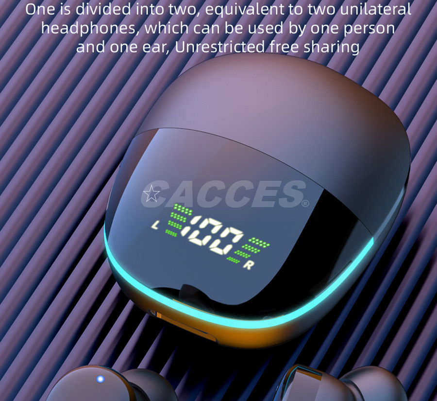 Беспроводные наушники True Wireless с LED-дисплеем и чехлом