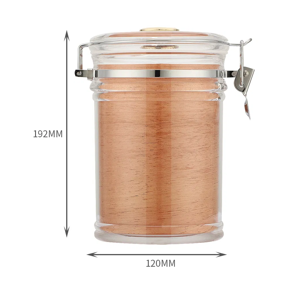 Cylindrical Transparent Plastic Cigarette Storage Bottle Box with Stainless Steel Buckle