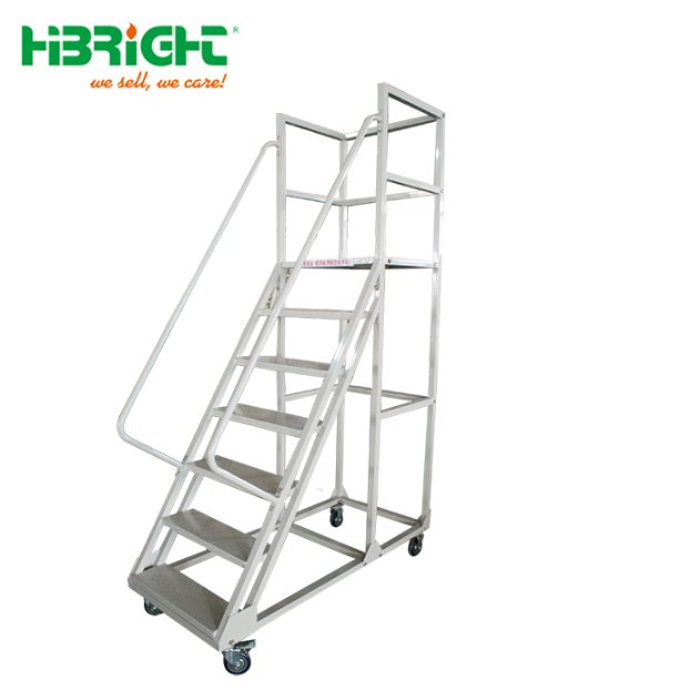 1.5m Platform Height Foldable Supermarket Tool Cart Step Ladder
