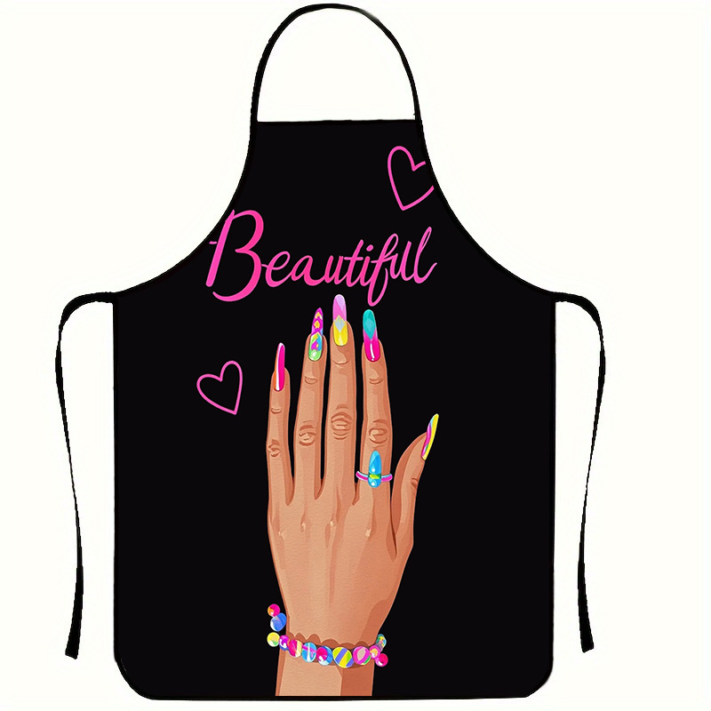 Custom Fashionable Colorful Print Kitchen Cooking Bib Waterproof Stain-Resistant Work Apron