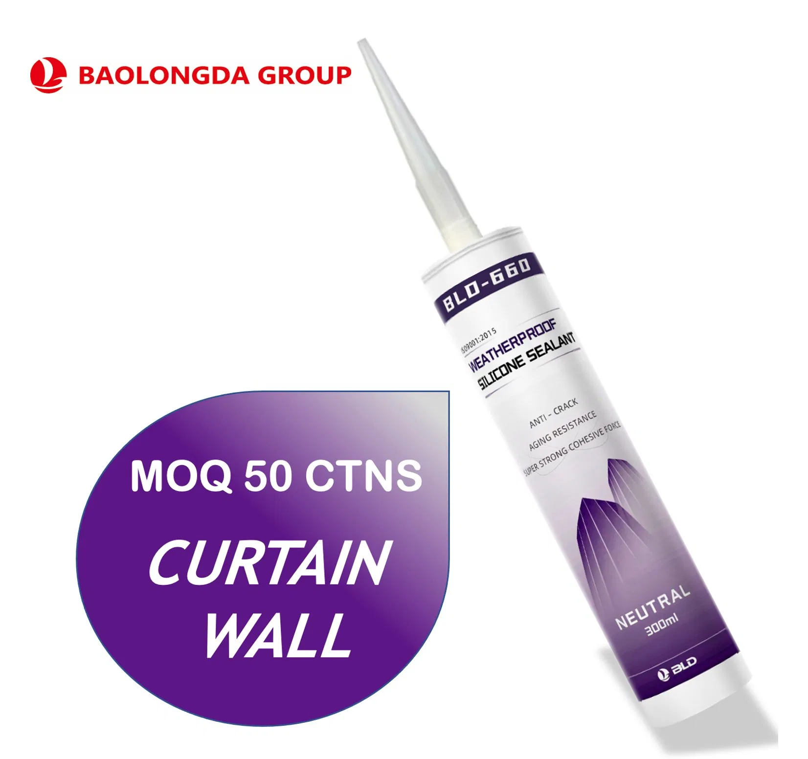 Neutral 100% Waterproof Mildew Resistant Weatherproof Slicone Sealant Glue Fireproof for Roofing