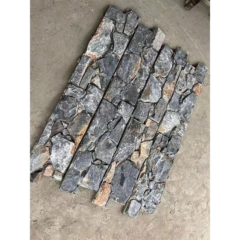 Rusty Quartz Nature Culture Stone for Home Decoration Stacked Slate Z Shape Wall Cladding for Wall Panel