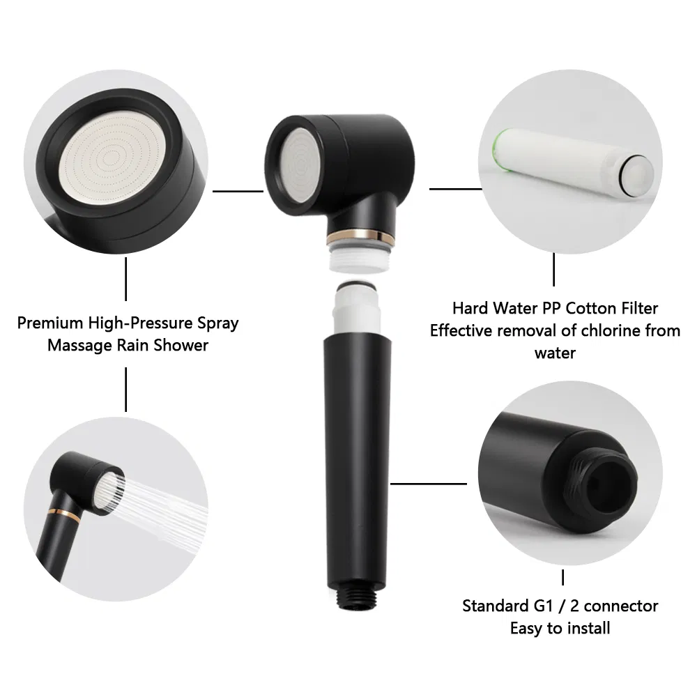 U. S. Free Shipping Handheld Shower Head Powerful Shower Spray Ionic Filtration Shower Head with Filter