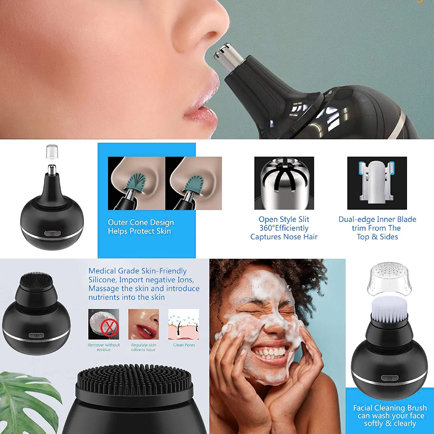 5 in 1 Multifunction Shaver Electric Razor Rechargeable Grooming Kit