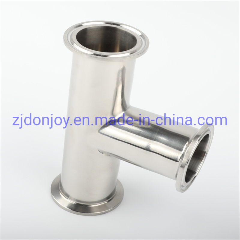 Seamless Sanitary Welding Clamped Long-Type Equal Tee
