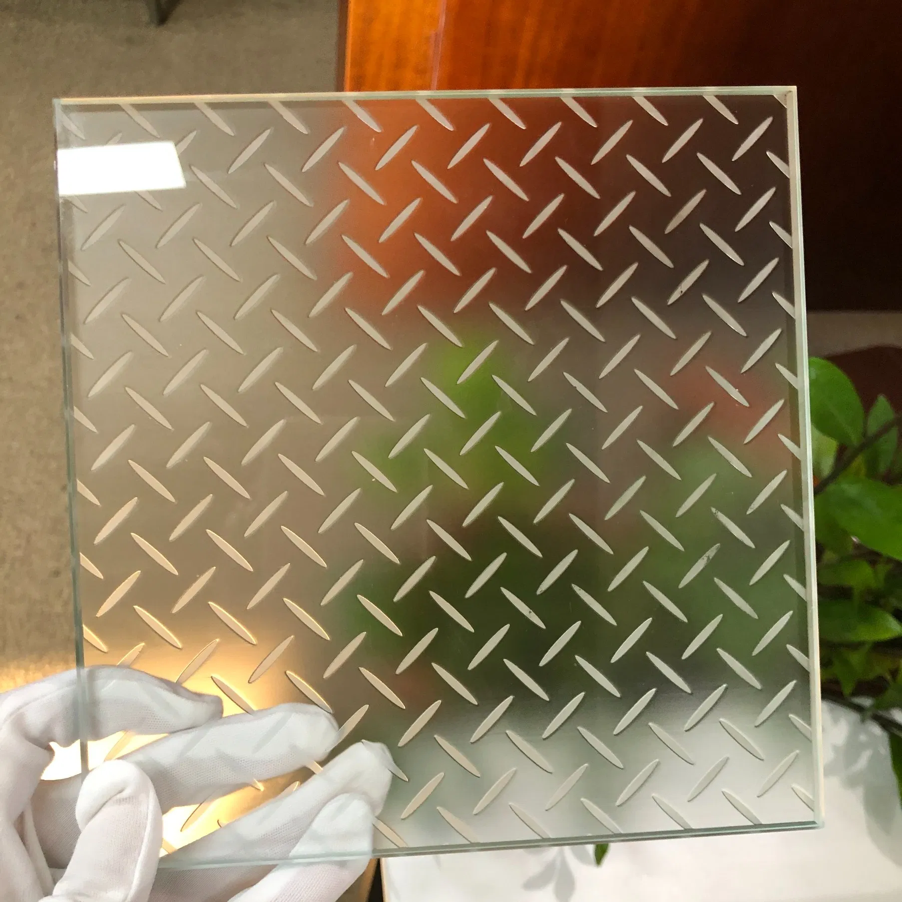 5/8mm Ultra Clear Non-Slip Glass for Park Stair Floor Glass