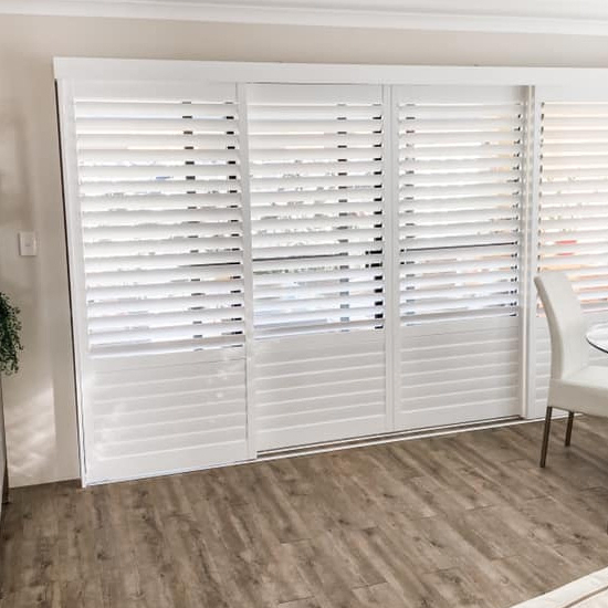 Sun Shade Adjustable Electric Motors Plantation Shutters Horizontal